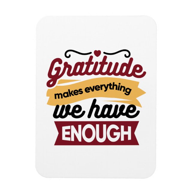 Magnet Flexible Faith and Gratitude Artwork – Uplifting Christian  (Vertical)