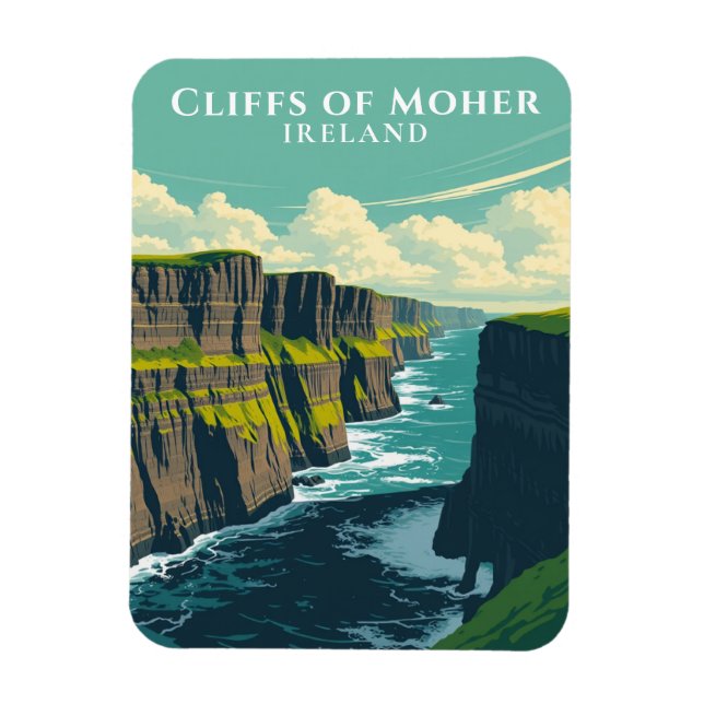 Magnet Flexible Falaises emblématiques de Moher Irlande Le souveni (Vertical)