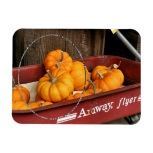Magnet Flexible Fall Citrouille Red Wagon Ajouter Votre Photo