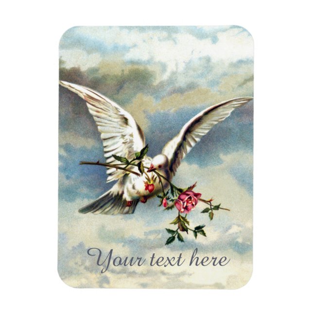 Magnet Flexible Falln Dove avec Roses (Vertical)