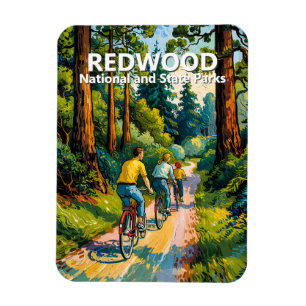 Magnet Flexible Famille cycliste personnalisée en van Gogh coloré