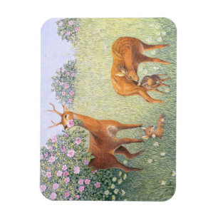 Magnet Flexible Famille de cerfs communs