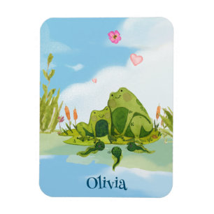 Magnet Flexible Famille de grenouilles amoureuses