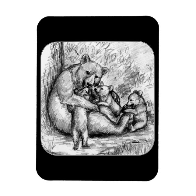 Magnet Flexible Famille d'ours (Vertical)