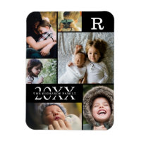 Famille moderne Black Color Block 6 Photo Collage