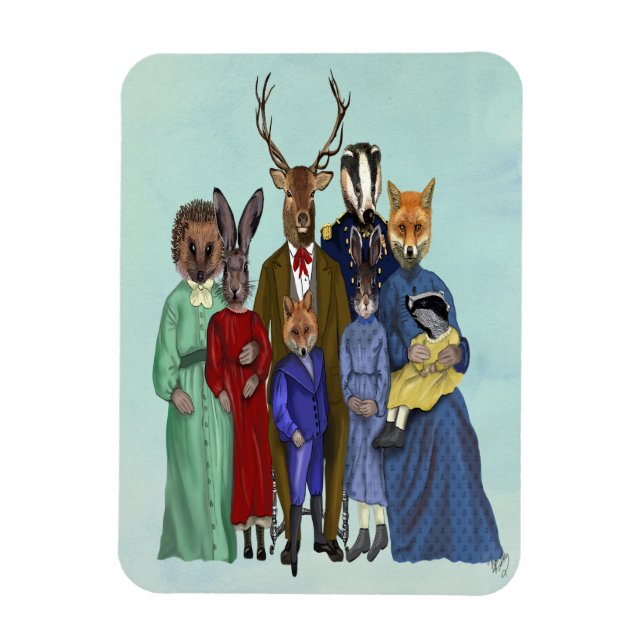 Magnet Flexible Famille Woodland (Vertical)