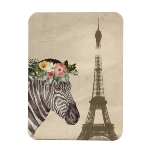 Magnet Flexible Fancy Zebra & Tour Eiffel