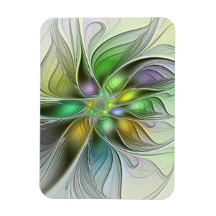 Magnet Flexible Fantaisie de fleurs colorée abstraite moderne frac