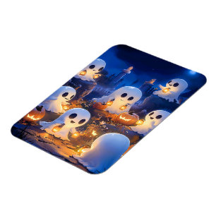 Magnet Flexible Fantômes d'Halloween Lanternes de citrouille Nuit