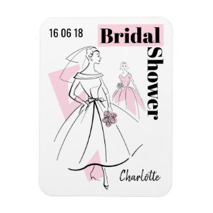 Magnet Flexible Fashion Bride Fête des mariées rose aimant flexibl