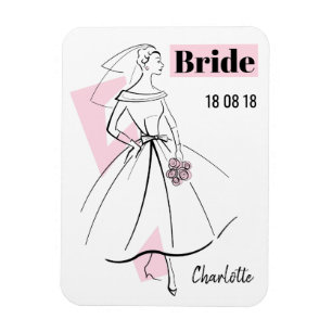 Magnet Flexible Fashion Bride Pink Bride aimant flexible
