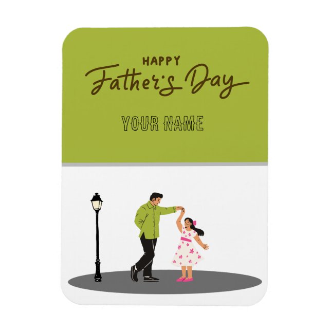 Magnet Flexible Father’s Day Gift for Dad | Custom Photo & Name (Vertical)