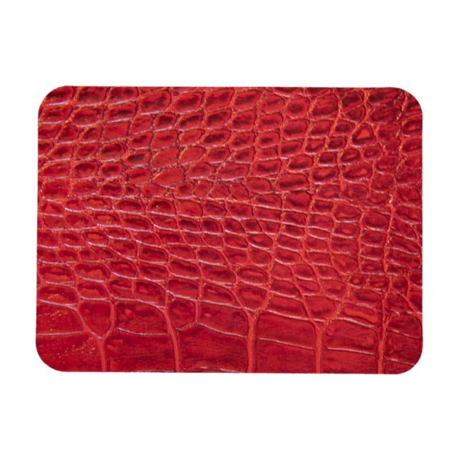 Magnet Flexible Faux rouge alligator cuir (Horizontal)