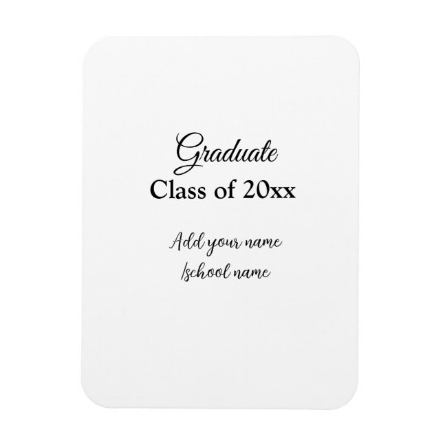 Magnet Flexible Félicitations de graduation simples clas d'ajout m (Vertical)