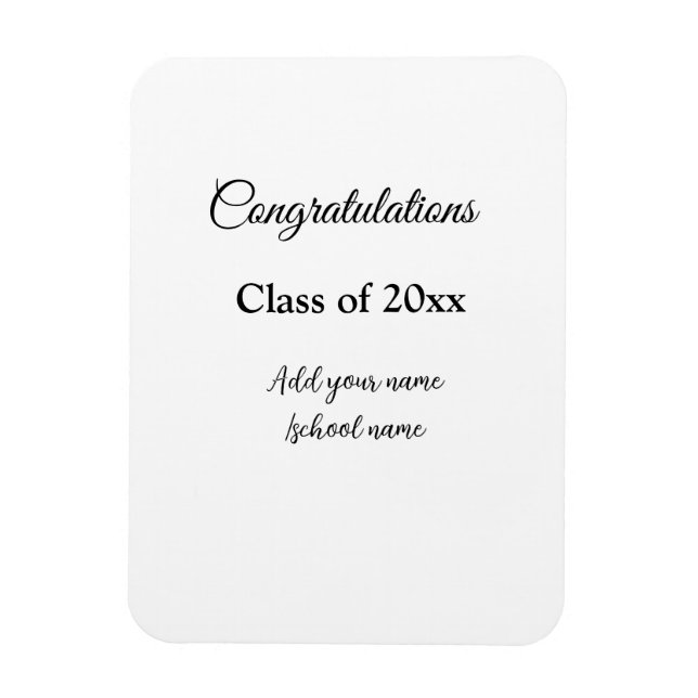 Magnet Flexible Félicitations de graduation simples clas d'ajout m (Vertical)
