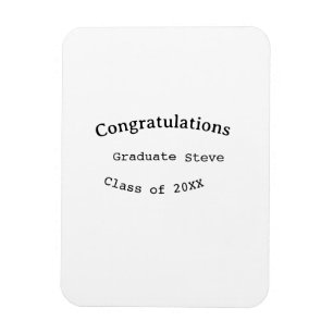 Magnet Flexible Félicitations diplômé nom promotion 20XX type w