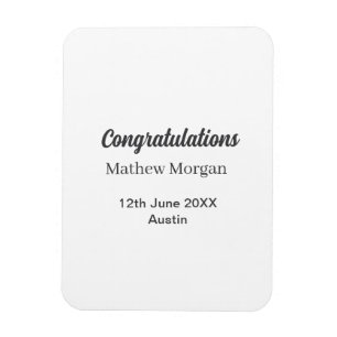 Magnet Flexible Félicitations félicitations diplômé nom année clas