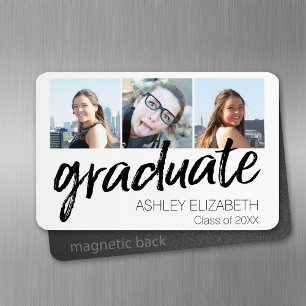Magnet Flexible Félicitations Senior 3 Photo for Graduation