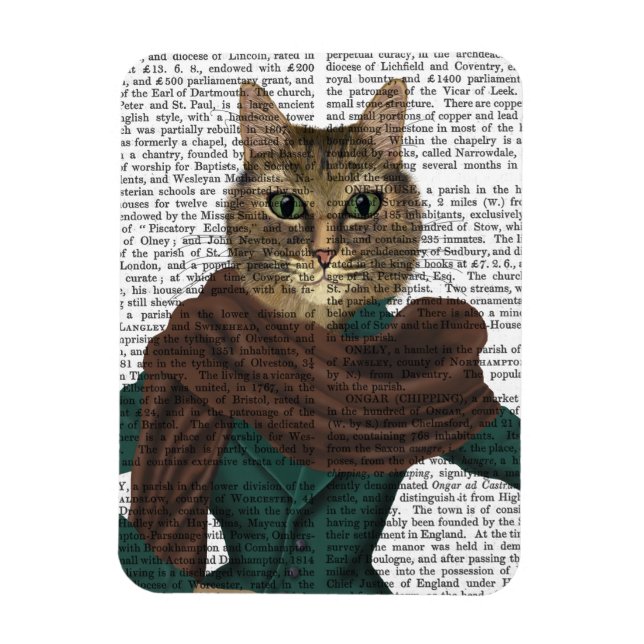 Magnet Flexible Feline Fashionista (Vertical)