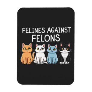 Magnet Flexible Felines contre les criminels Trump Harris Election