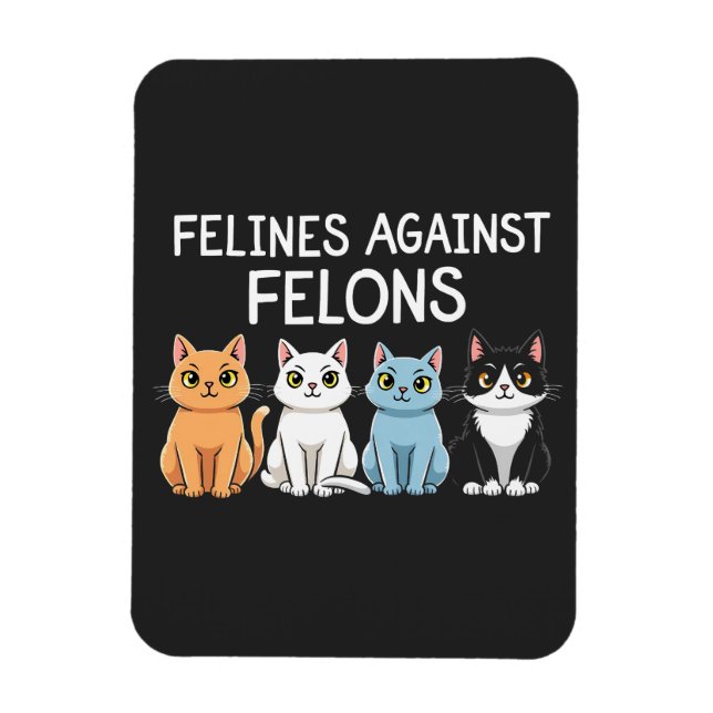Magnet Flexible Felines contre les criminels Trump Harris Election (Vertical)