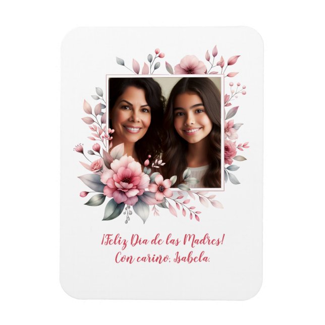 Magnet Flexible Feliz Día de las Madres Custom Photo Spanish (Vertical)