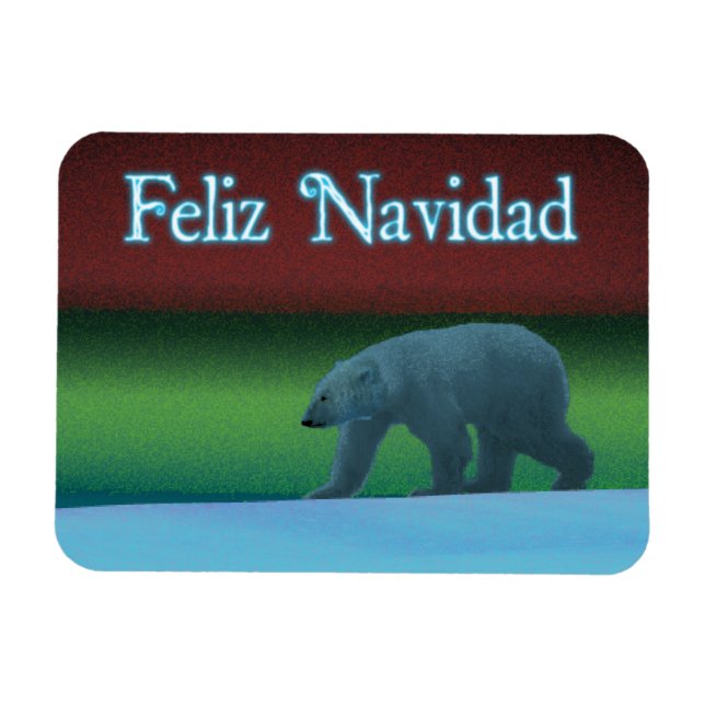 Magnet Flexible Feliz Navidad - Ours polaire (Horizontal)