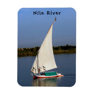 Magnet Flexible Felucca naviguant le long du Nil - Assouan, Egypte