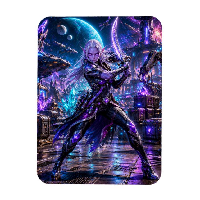 Magnet Flexible Female Space Pirate — Alien Duelist (Vertical)