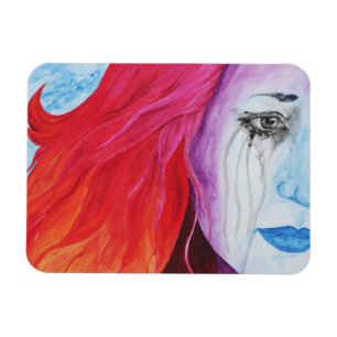 Magnet Flexible Femme Arc-en-Ciel Surréaliste Perdant ses Couleurs
