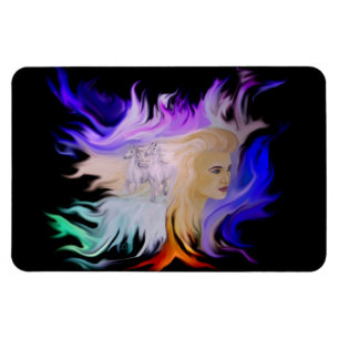 Magnet Flexible Femme avec cheval