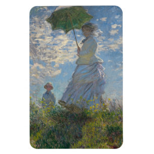 Magnet Flexible Femme avec parasol - Madame Monet et son fils
