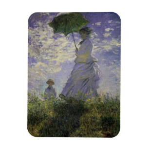 Magnet Flexible Femme avec parasol par Claude Monet, Art Vintage