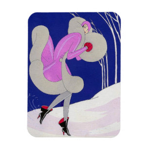 Magnet Flexible Femme branchée en hiver