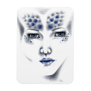 Magnet Flexible Femme extraterrestre Miss Univers Original Art