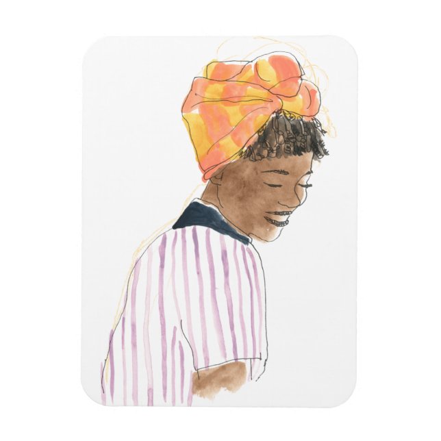 Magnet Flexible Femme forte et belle souriante (Vertical)