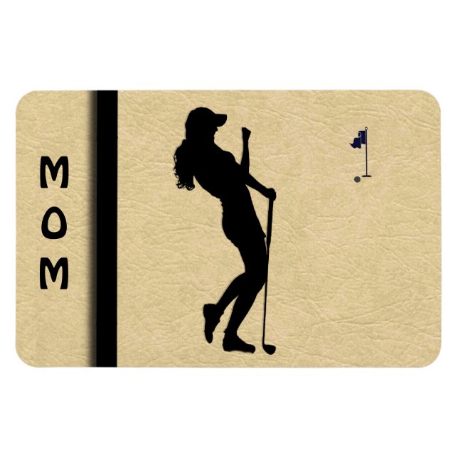 Magnet Flexible Femme Golfer Sport Maman (Horizontal)