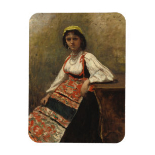 Magnet Flexible Femme italienne (La Morieri) par Corot