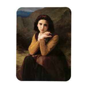Magnet Flexible Femme Mignonne de Jeune Femme par Bouguereau
