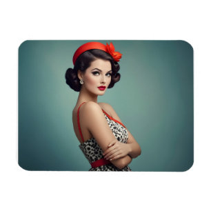Magnet Flexible Femme rétro vintage