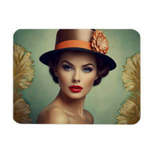 Magnet Flexible femme rétro vintage