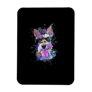 Magnet Flexible Femme Schnauzer Coloré Conception Chien V-Cou