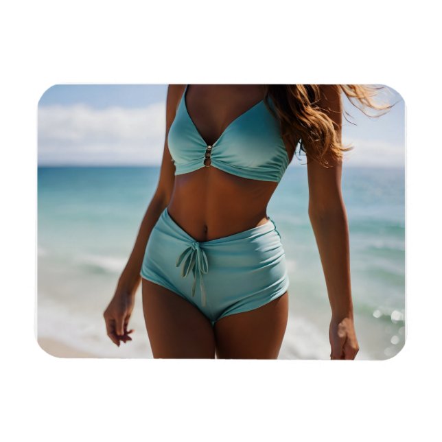 Magnet Flexible Femme sur la plage (Horizontal)