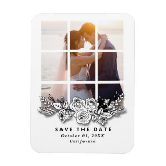 Magnet Flexible Fenêtre élégante avec mariage d'images Enregistrer