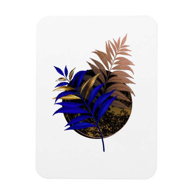 Magnet Flexible Ferme bleue sur cercle noir (Vertical)
