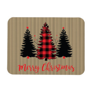 Magnet Flexible Ferme rustique Trio Arbre de Noël