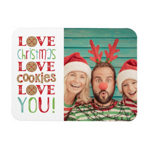 Magnet Flexible Festif Fun Cute Family Christmas Photo