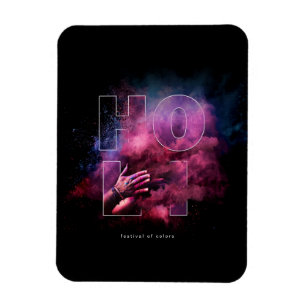 Magnet Flexible Festival vibrant de Holi de conception de couleurs