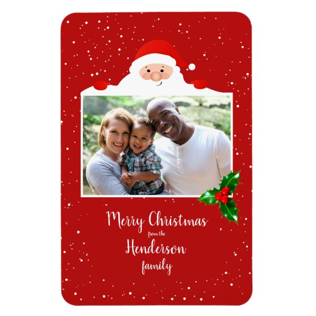 Magnet Flexible Festive Cheeky Santa - Custom Photo - Personalized (Vertical)