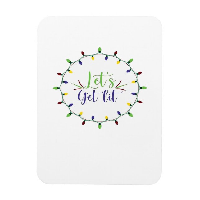 Magnet Flexible Festive Festive Festive Lit Funny Christmas Lights (Vertical)